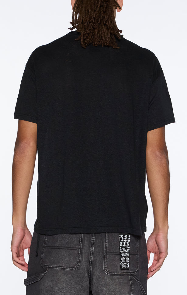 Ksubi SID Linen SS Tee - Jet Black
