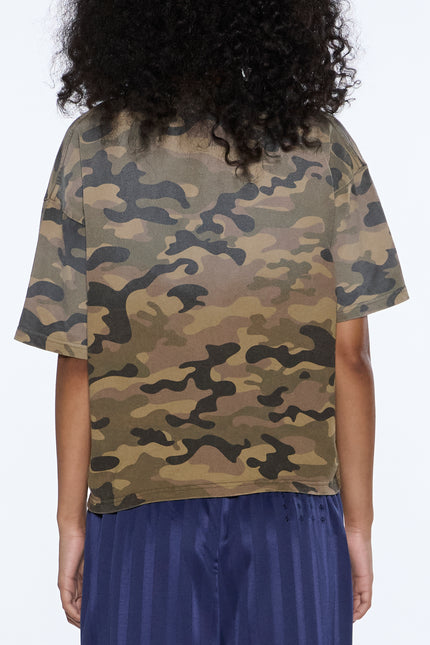 Ksubi Ruched Everyday SS Tee Camo - Green