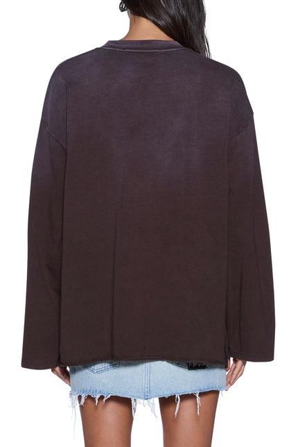 Ksubi Ranch Altar Boyfriend LS Tee Choc - Brown