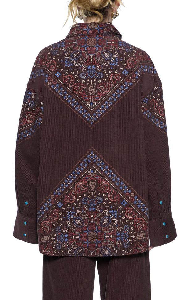 Ksubi Astra Shirt Folk Bandana - Brown