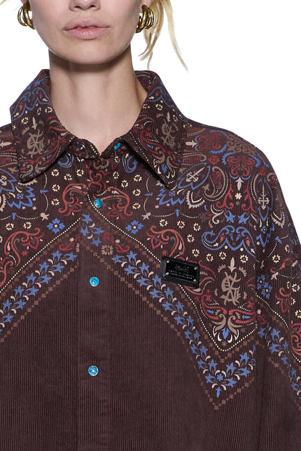 Ksubi Astra Shirt Folk Bandana - Brown