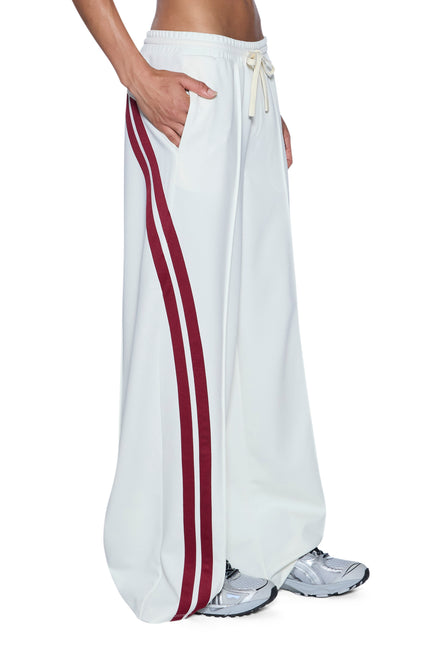 Ksubi Origin Trackpant Off White Burgundy - Off White