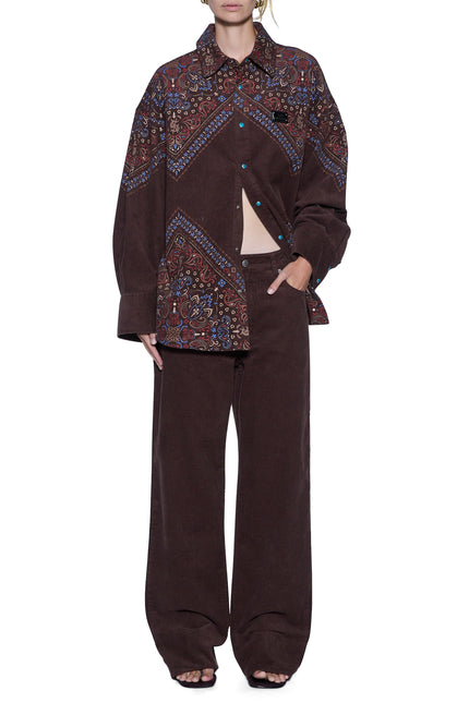 Ksubi Astra Shirt Folk Bandana - Brown