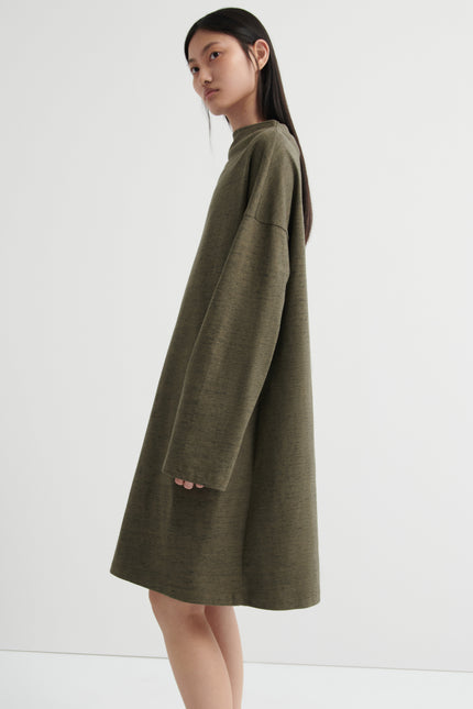 Kowtow Measure Dress - Bark Melange