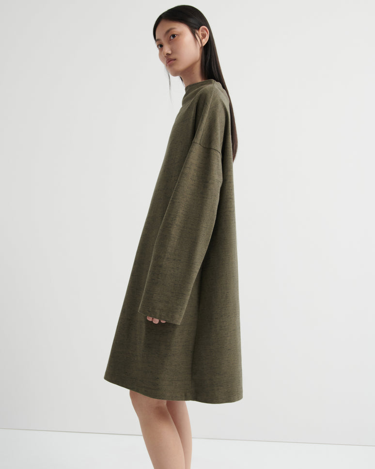 Kowtow Measure Dress - Bark Melange