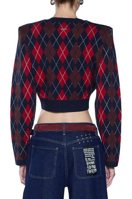 Ksubi Fable Cardi - Red argyle