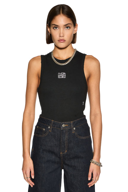 Ksubi Stacked Syndicate Tank Xtra - Black