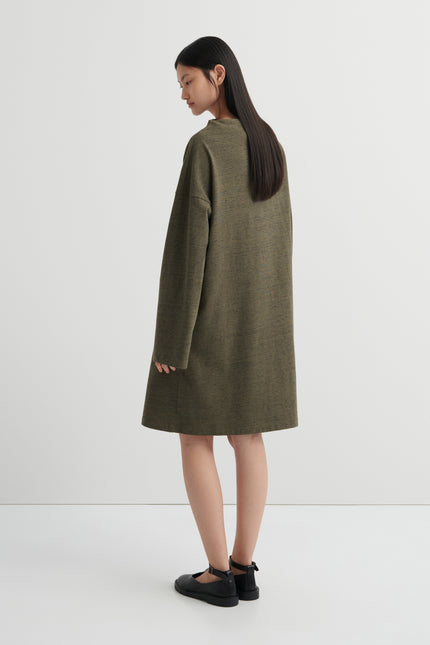 Kowtow Measure Dress - Bark Melange