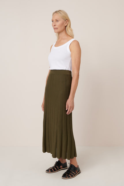 Kowtow Sunray Skirt - Ivy