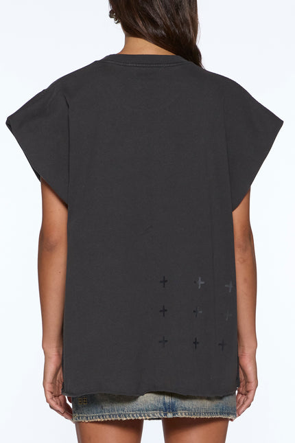 Ksubi Badge Ksuper Tee Washed Black - Charcoal