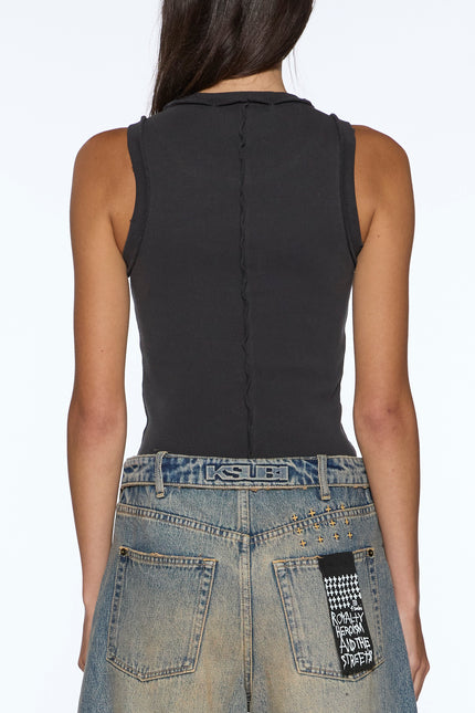 Ksubi Badge Origin Tank - Washed Black
