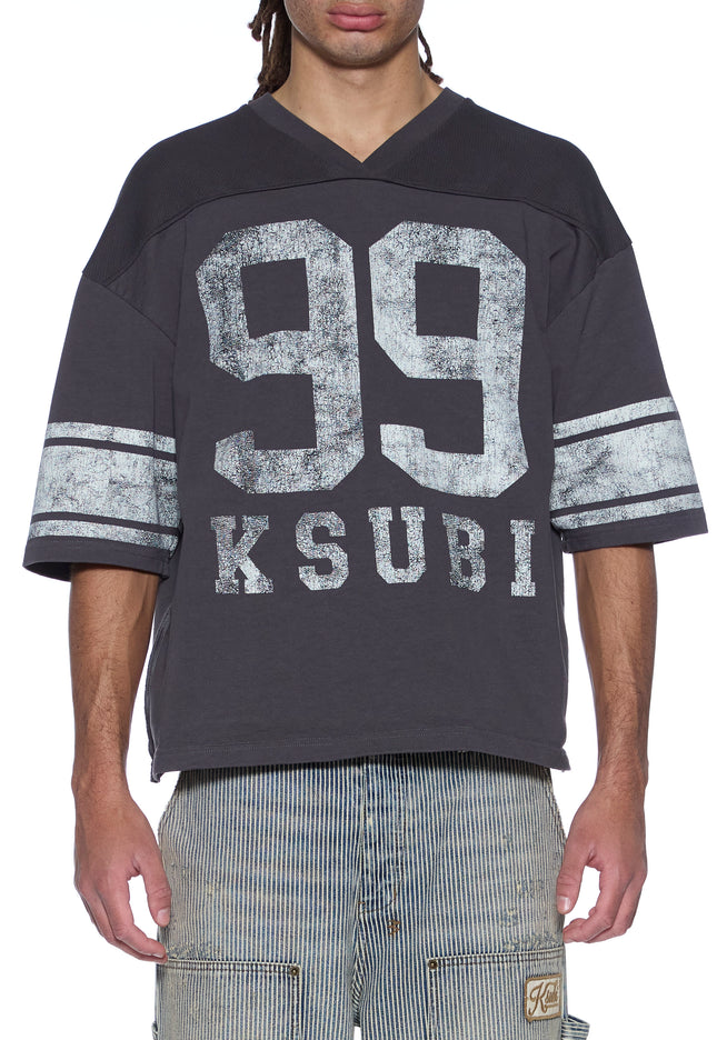 Ksubi Halftime SS Duke Jersey - Black Fade Charcoal