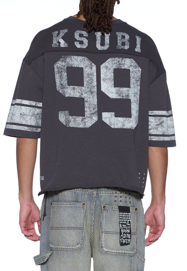 Ksubi Halftime SS Duke Jersey - Black Fade Charcoal