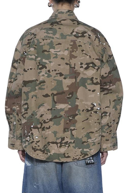 Ksubi Astra Cargo LS Shirt - Woodland Camo