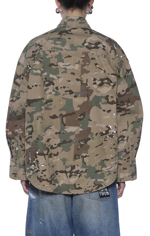 Ksubi Astra Cargo LS Shirt - Woodland Camo