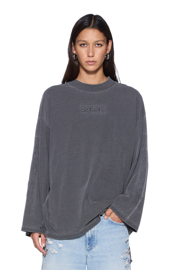 Ksubi SOTT Altar Boyfriend LS Tee - Charcoal