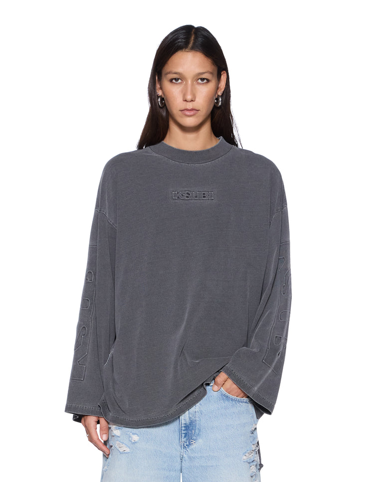 Ksubi SOTT Altar Boyfriend LS Tee - Charcoal