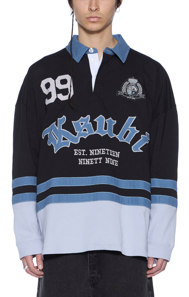 Ksubi Idol LS Rugby - Faded Black
