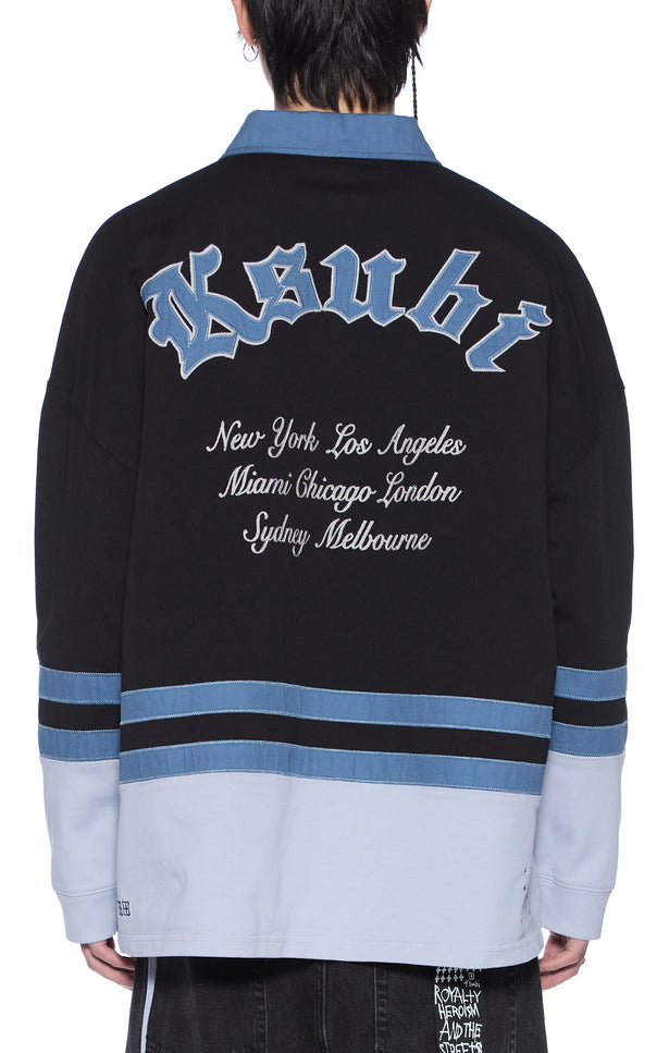 Ksubi Idol LS Rugby - Faded Black