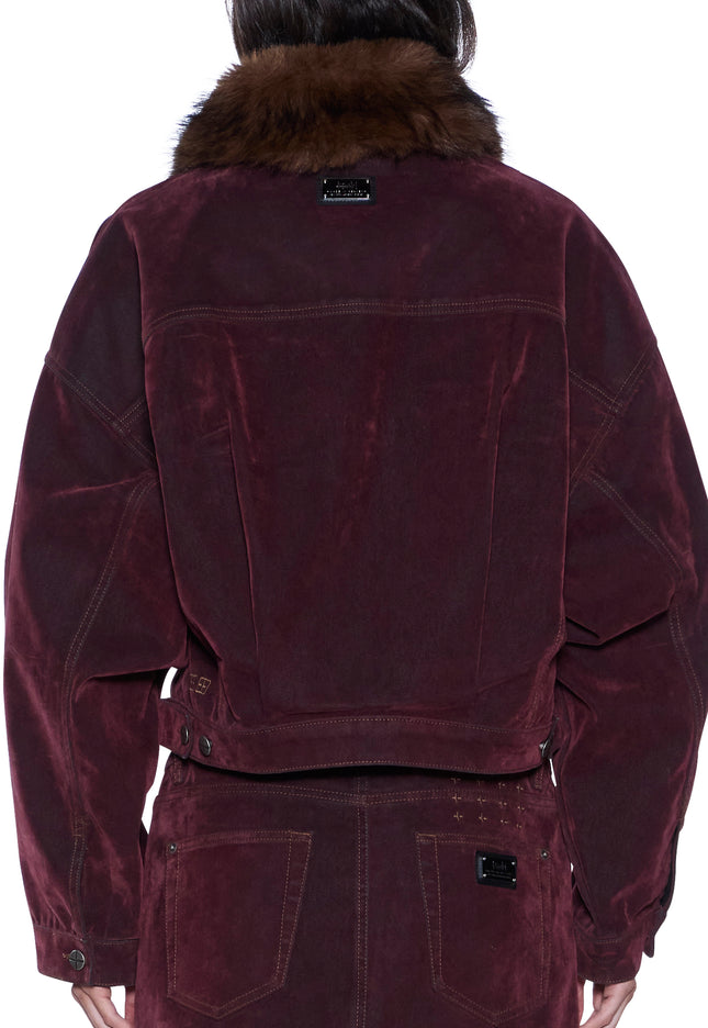 Ksubi Relaxed Trucker Jacket Merlot - Burgundy
