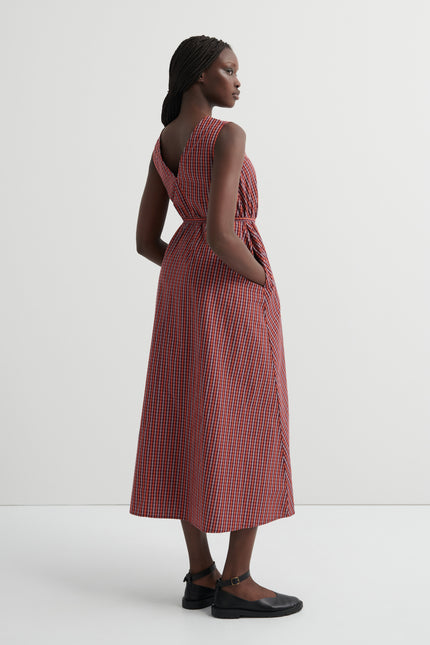 Kowtow Belle Dress - Maroon Check