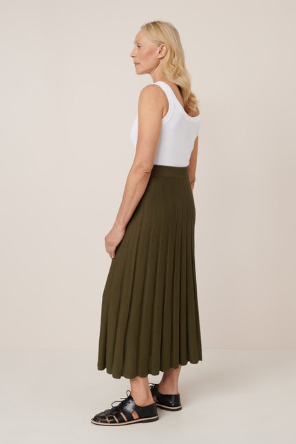 Kowtow Sunray Skirt - Ivy
