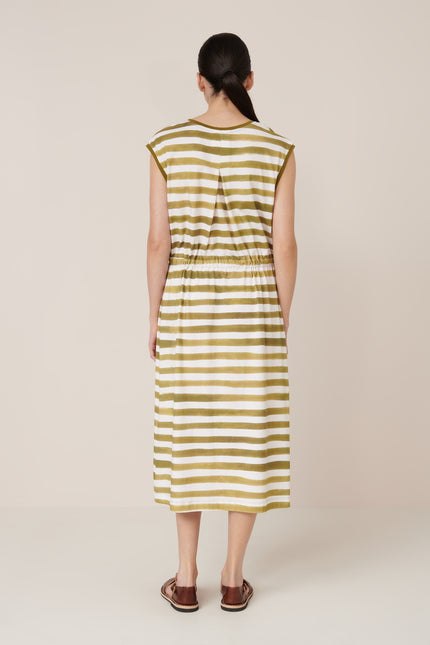 Kowtow Wave Dress - Brushstroke Stripe