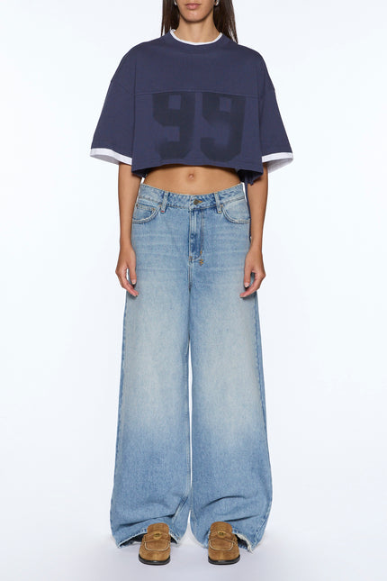 Ksubi 99 Boyfriend Cropped SS Tee - Ink Blue