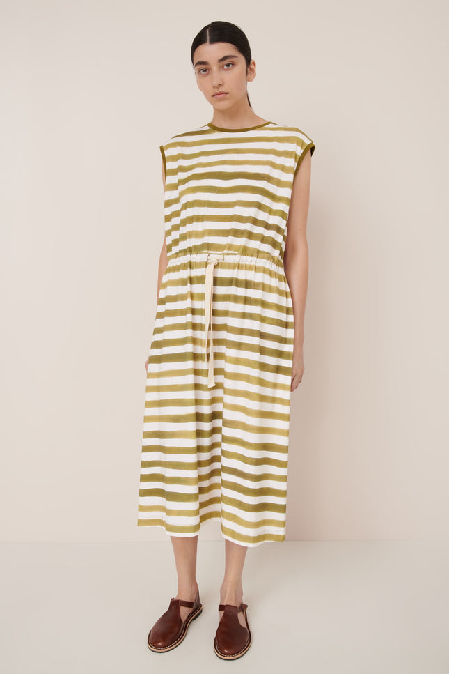 Kowtow Wave Dress - Brushstroke Stripe