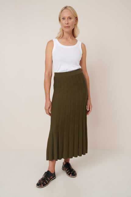 Kowtow Sunray Skirt - Ivy
