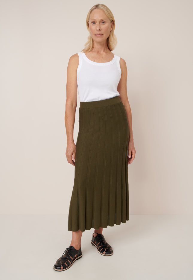 Kowtow Sunray Skirt - Ivy