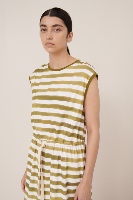 Kowtow Wave Dress - Brushstroke Stripe