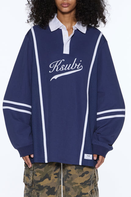 Ksubi Playoff LS Polo Jersey - Navy