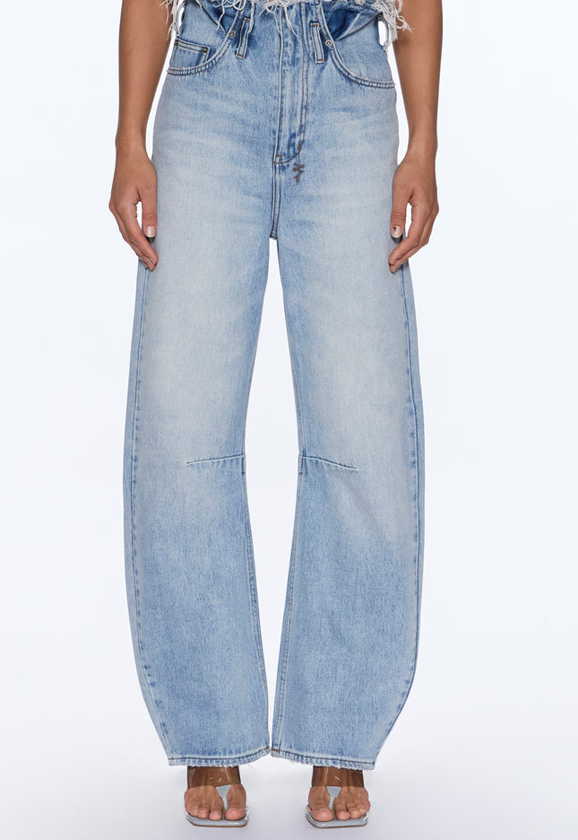 Ksubi Hi Barrel Jean Cutoff Vapour - Denim