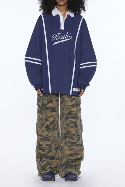 Ksubi Playoff LS Polo Jersey - Navy