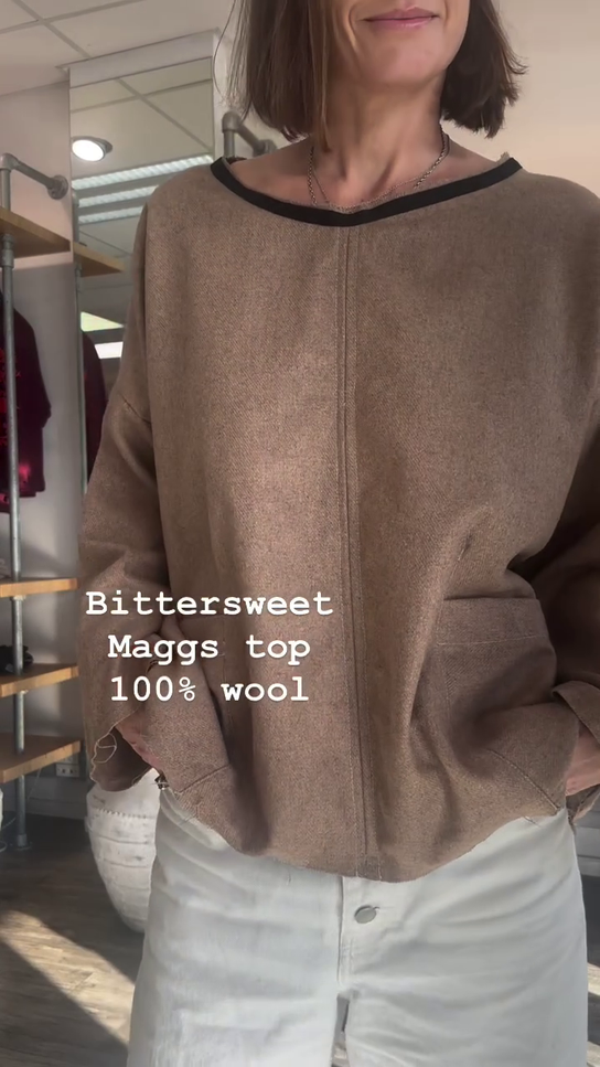 Bittersweet Maggs Top - Wool - Caramel