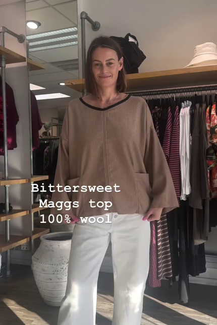 Bittersweet Maggs Top - Wool - Caramel