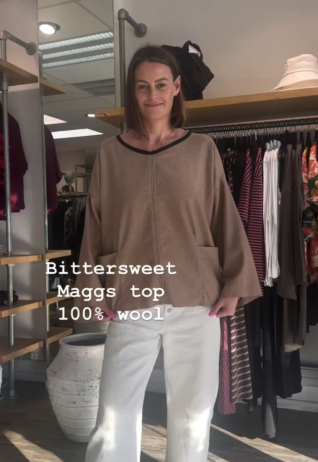 Bittersweet Maggs Top - Wool - Caramel