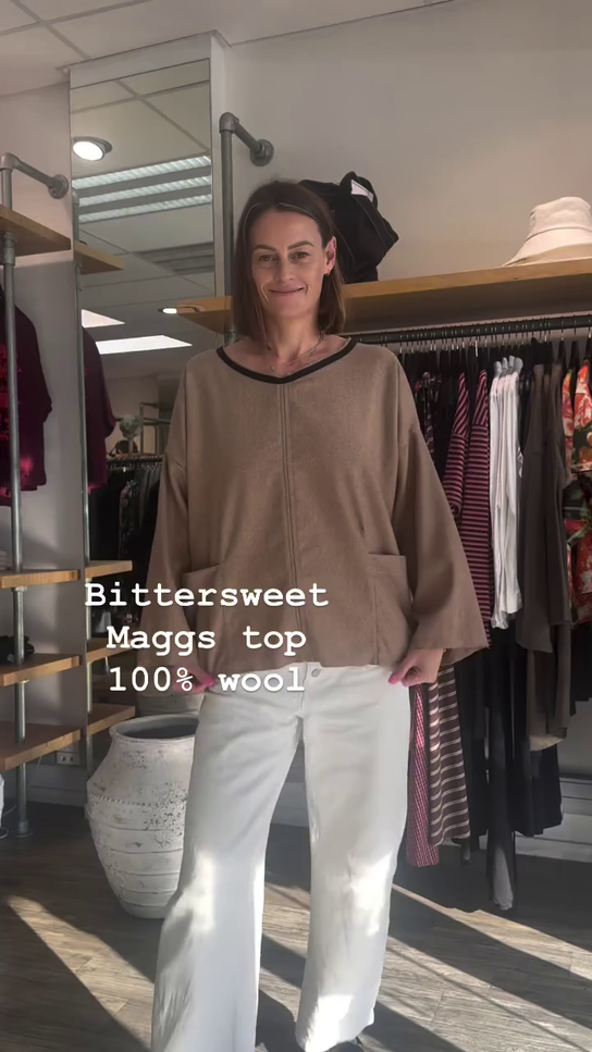 Bittersweet Maggs Top - Wool - Caramel