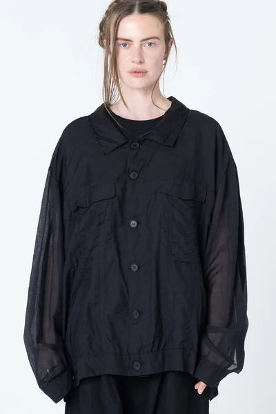 Company of Strangers Worker Jacket - Black Sheer