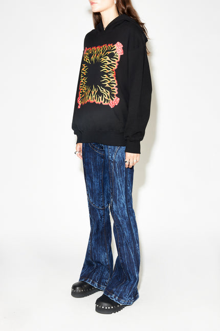 Stolen Girldriends Club Fire Flag Hood - Black