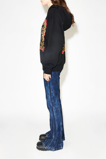 Stolen Girldriends Club Fire Flag Hood - Black