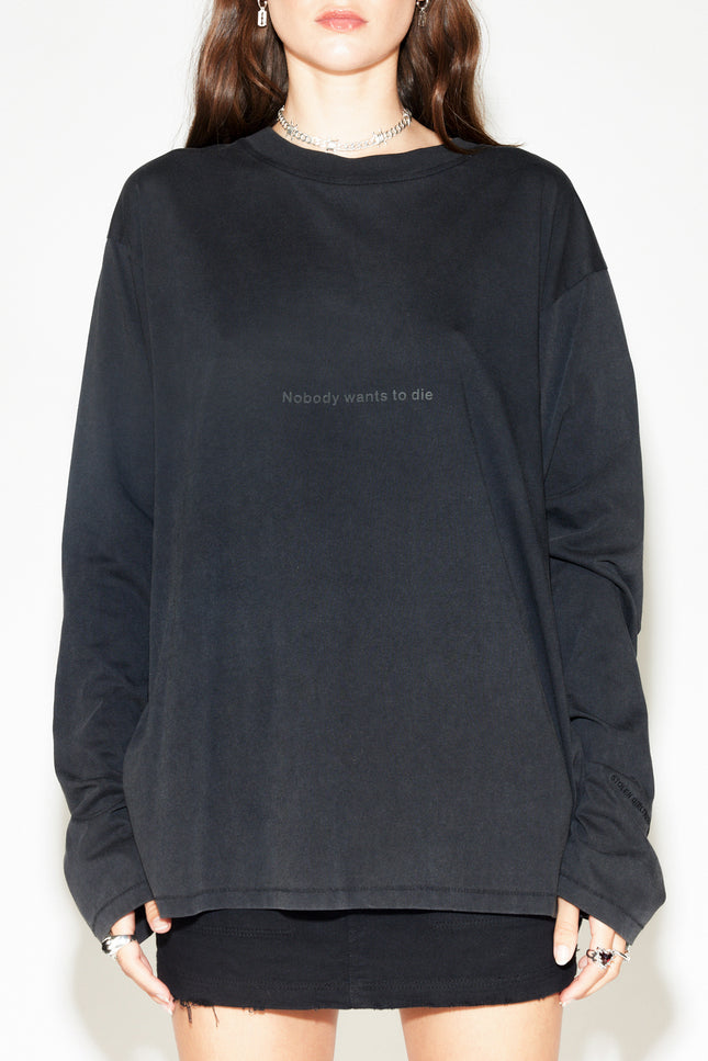 Stolen Girlfriends Club Heaven Long Sleeve Tee - Charcoal