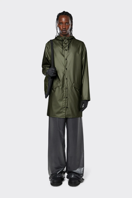 Rains 1202 Long Jacket - Evergreen