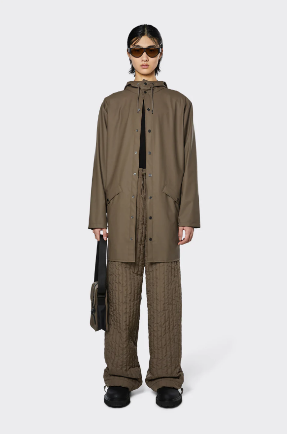 Rains 1202 Long Jacket - Wood