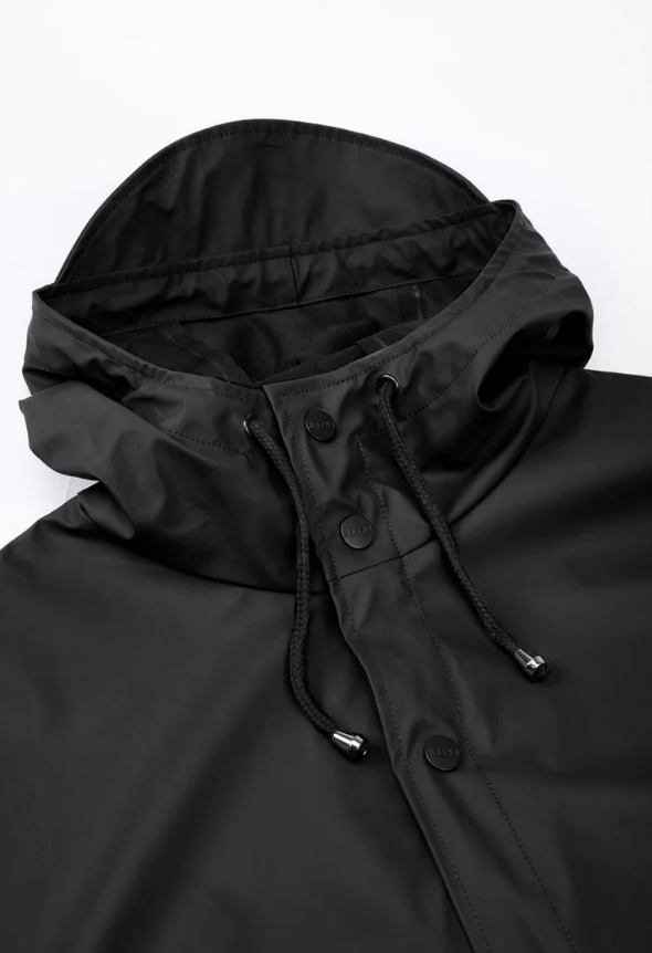 Rains 1202 Long Jacket - Black