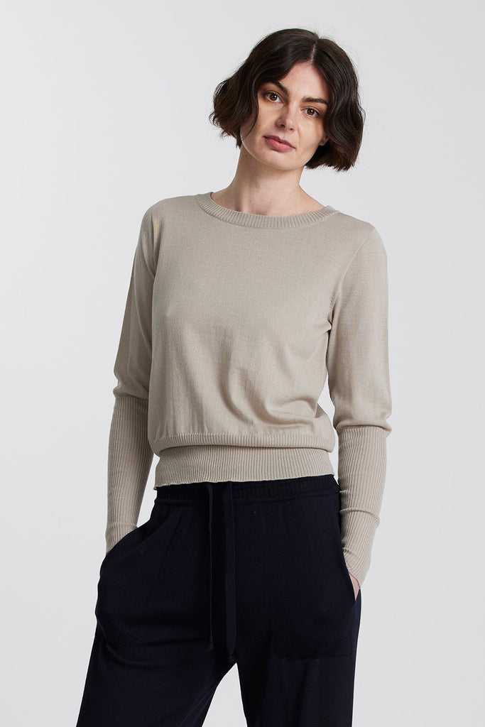 Standard Issue Merino Long Rib Sweater - Grullo