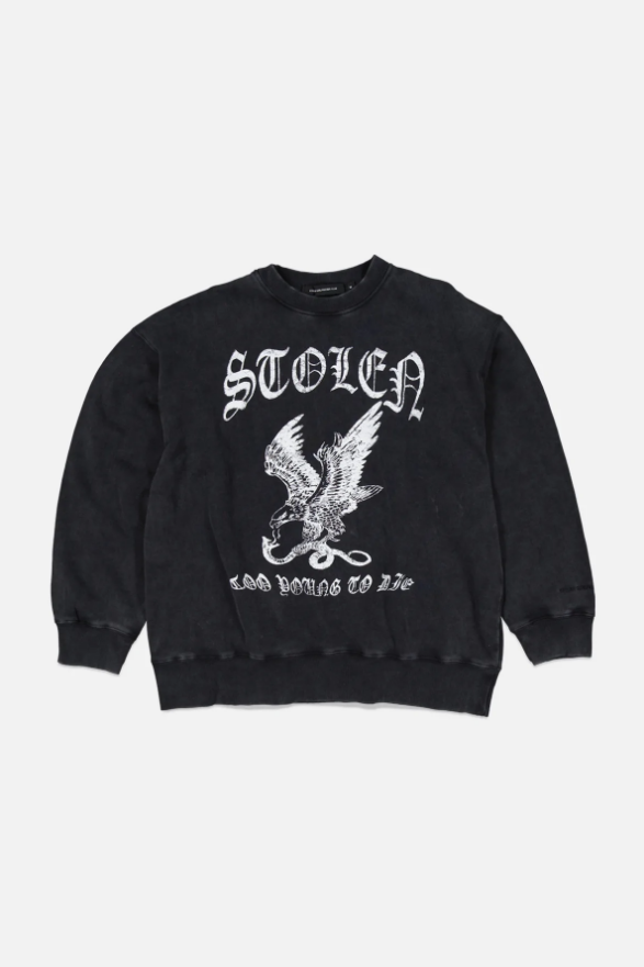 Stolen Girlfriends Club Eagle Strike Crew - Aged Charcoal