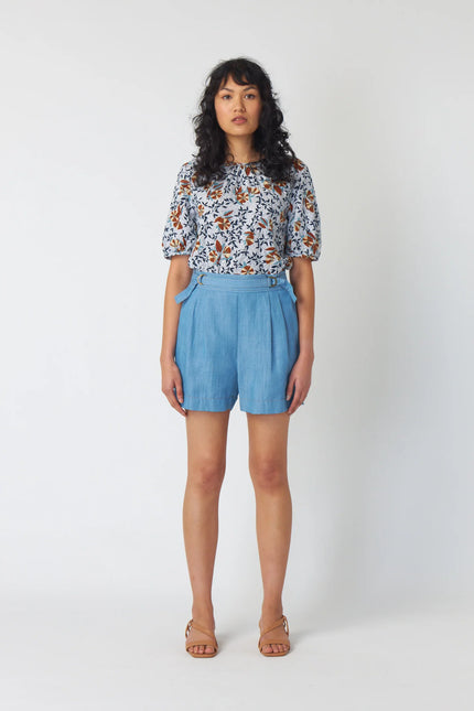 Sylvester Chambray Short - Sky Wash