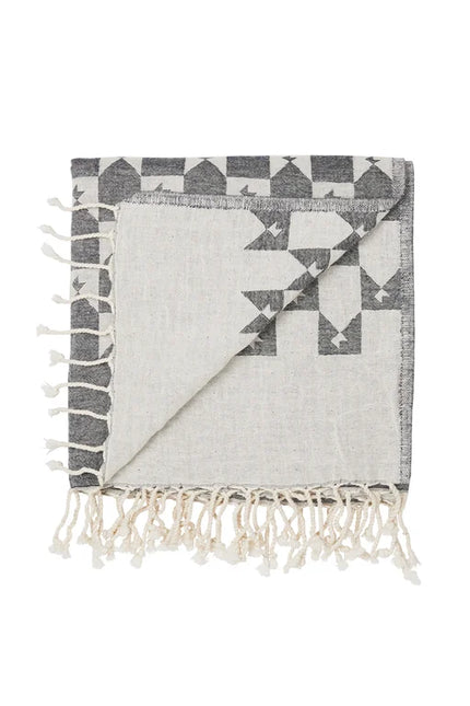 Karen Walker Monogram Turkish Towel - Dark Olive